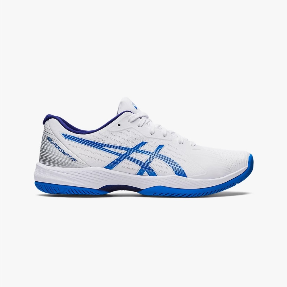 ASICS Men's White and Blue Athletic Shoes - New, never worn.